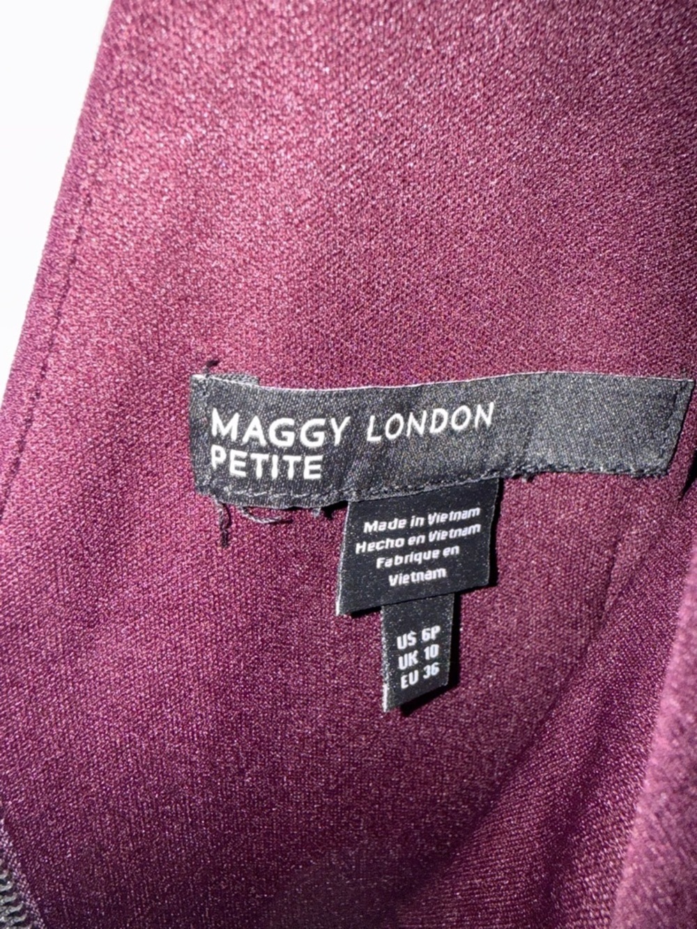 Maggy London Sheath Dress in Port Wine - Picture 7 of 7